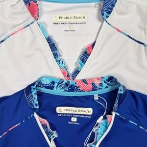 Pebble Beach Dry-Luxe Sleeveless Golf Tops Womens Small Lot of 2 White Blue